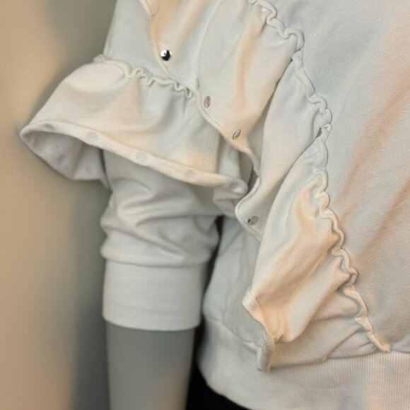 White Ruffle Sleeve Top - Picture 5 of 5